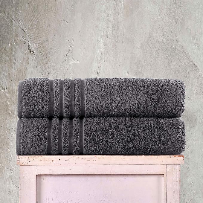 Hawmam Linen Jumbo Large Bath Sheets Towels 2 Pack Soft and Absorbent - Image 2