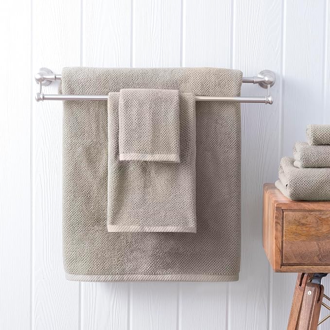 Welhome Franklin 100% Cotton Popcorn Textured Towel Set - Image 4