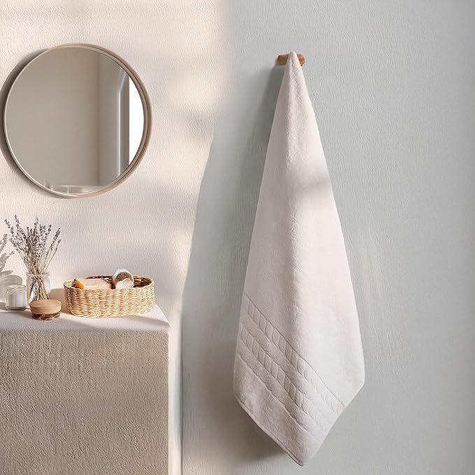 BAGNO MILANO Organic Turkish Cotton Bath Towels, Luxury Jacquard Collection - Image 9