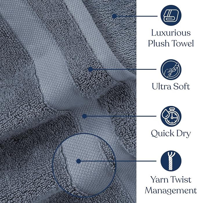 Delara Organic Cotton Luxuriously Plush Bath Sheet Pack of 4 | GOTS & OEKO-TEX - Image 4