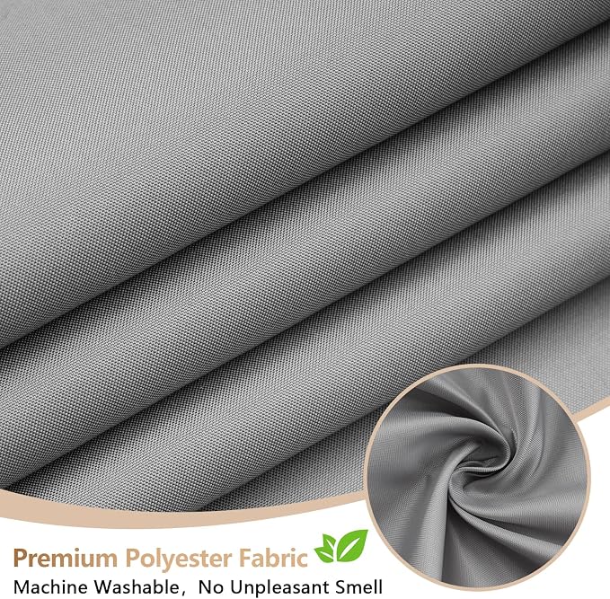 Light Grey Fabric Shower Curtain Liner - Image 2