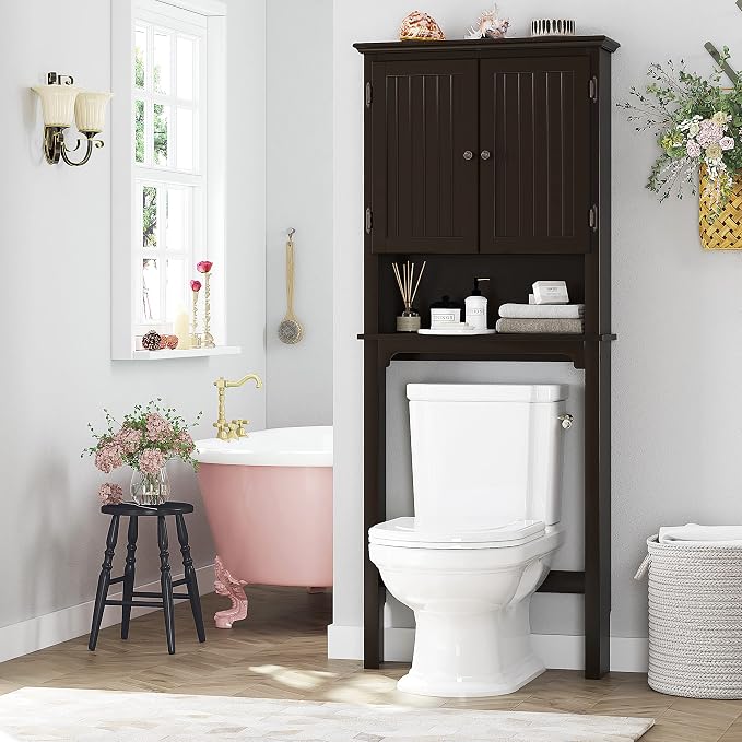 UTEX Bathroom Storage Over The Toilet, Above Toilet Storage Cabinet Organizer - Image 7
