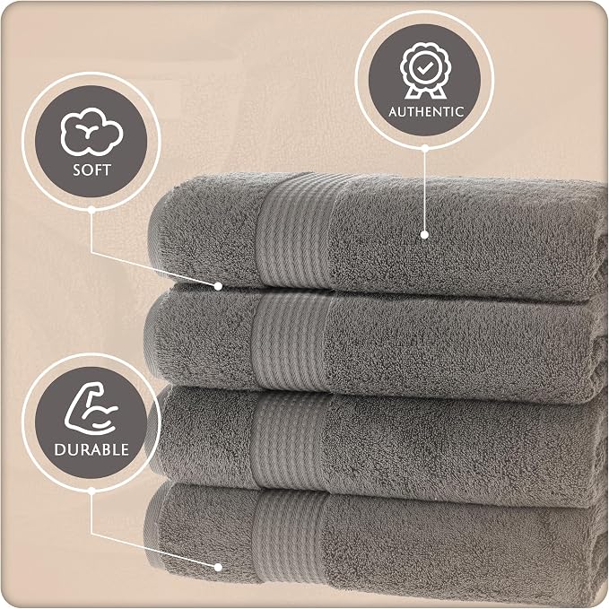 MAURA Basics Performance Bath Towels 100% Turkish Cotton - Image 4