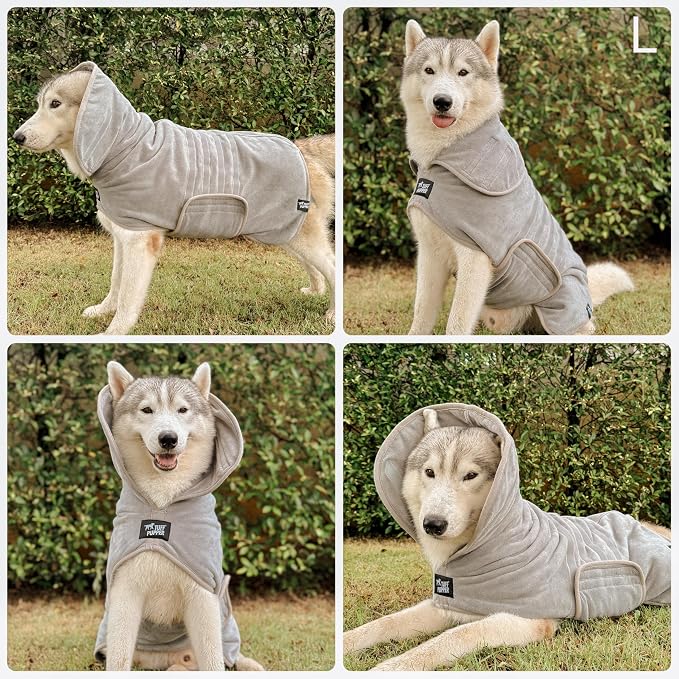 Tuff Pupper Fast Drying Dog Bath Robe | 800 GSM Plush Dog Towel - Image 3
