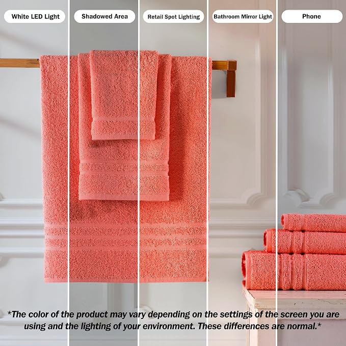 Hawmam Linen Luxury Cotton Washcloths 13x13 Inch - Image 3