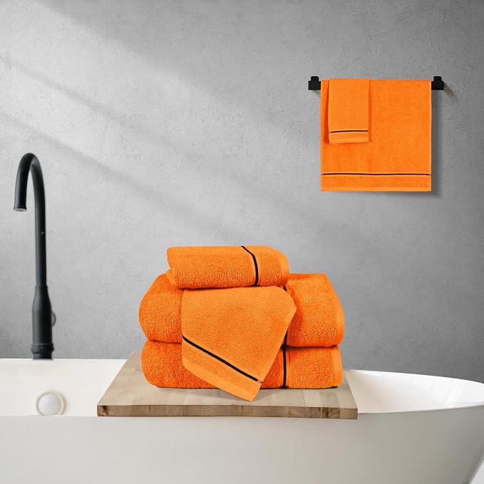 MyOwn Ultra Soft 6 Pack Cotton Towel Set, Contains 2 Bath Towels 28x55 inch - Image 4
