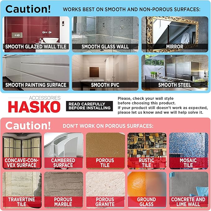 HASKO Shower Caddy Suction Cup, Shower Shelf - Image 8
