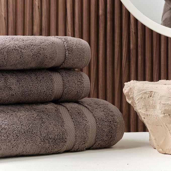 SOFE H&L | Olea Luxury Cotton Turkish Bath Towels Set of 4 Dark Gray | Premium - Image 3