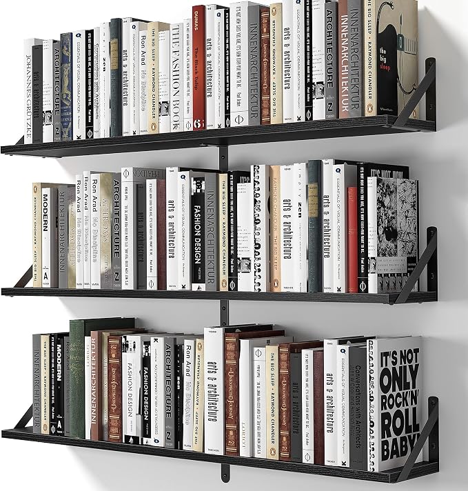 Heimlove Floating Shelves for Wall, 36 Inch Long Wood Floating Bookshelf Set of by Heimlove