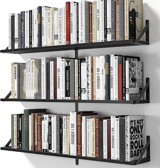 Heimlove Floating Shelves for Wall, 36 Inch Long Wood Floating Bookshelf Set of by Heimlove
