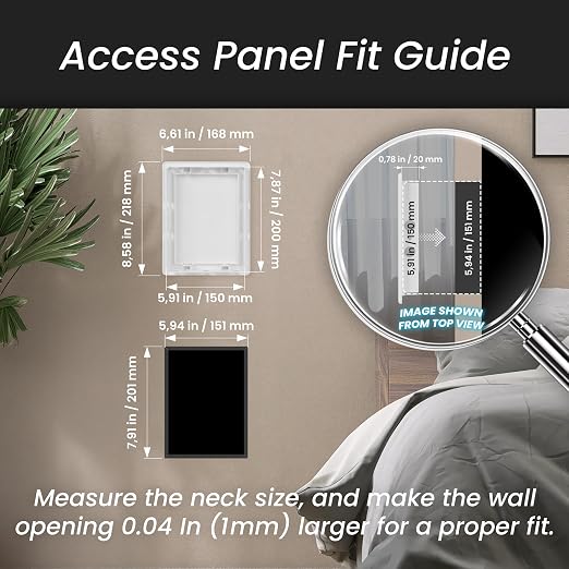 Repa Market 6 x 8 Access Panel for Drywall and Ceiling – White ABS Plastic Door - Image 2
