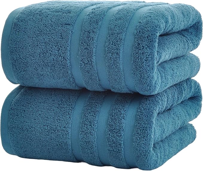 Cotton Bath Towel – Large 30x60 Inches, Thick & Absorbent Towel by Velqora