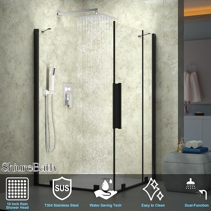 10 Inch Shower Faucet Set, Rainfall Shower System - Image 3