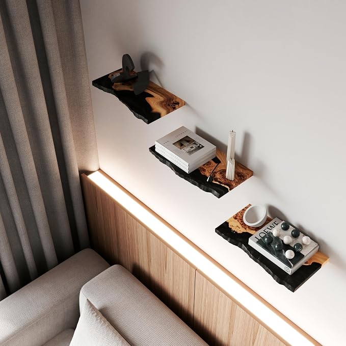 RWA Live Edge Floating Shelf – Unique Wood Floating Shelf - Image 7