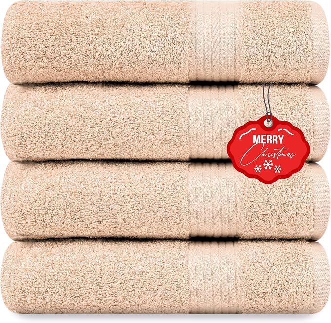 Ample Decor Bath Towels 100% Cotton 30 X 54 Inch 600 GSM Soft Quick Dry by AmpleDecor