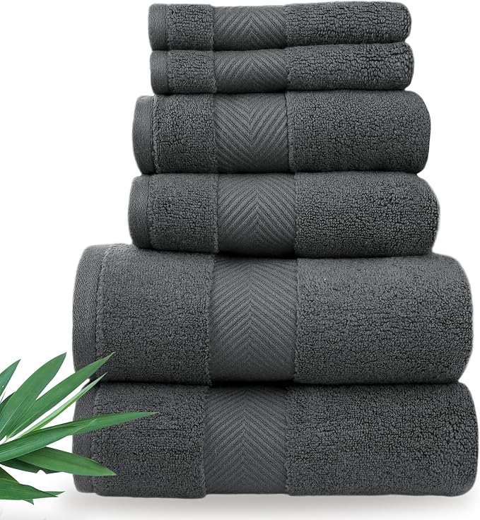 Ultra Soft & Plush Viscose from Bamboo Bath Towels by AlusaHome