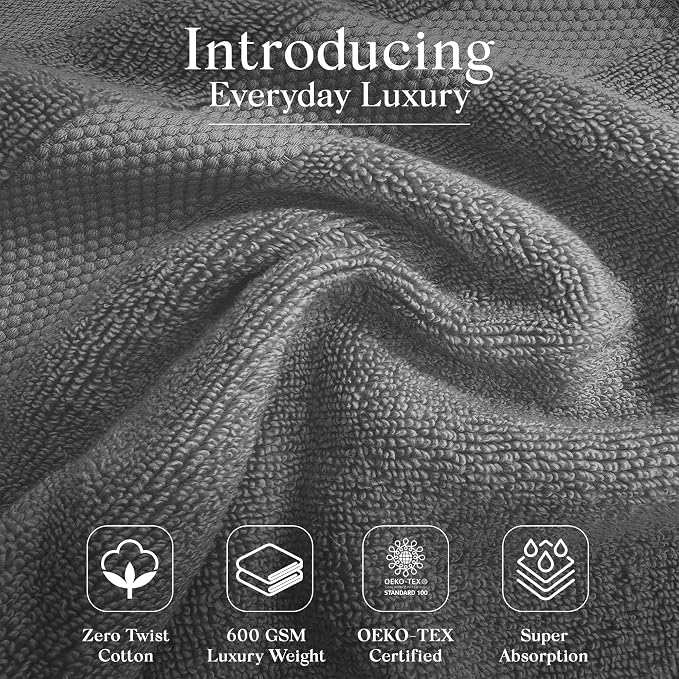Premium Staple Cotton Bathroom Towel Set - Image 3