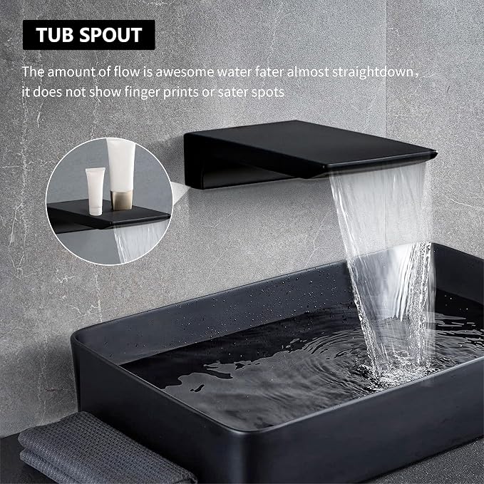Shower Faucet Set Complete Matte Black Shower System - Image 4