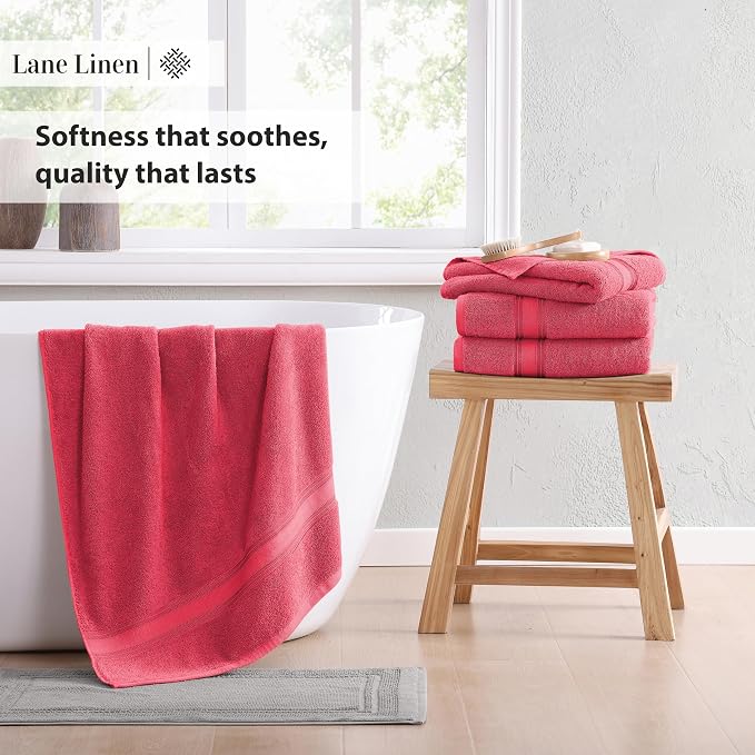 LANE LINEN 100% Cotton Bath Towel Set of 12 – 4 Bath, 4 Hand Towel & 4 - Image 4