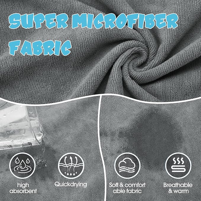 Super Absorbent Dog Bathrobe, Microfiber Bath Robe Towel - Image 2