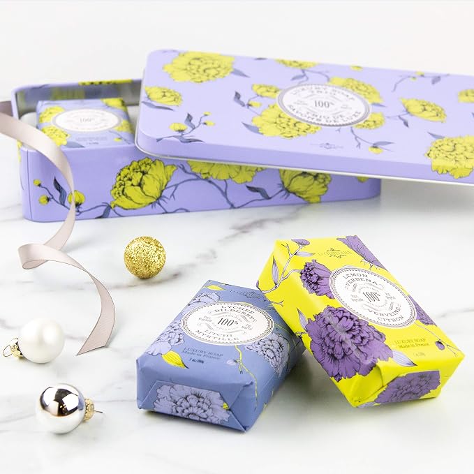 La Chatelaine Luxury Bar Soap Trio Gift Set Tin | Made in France | Natural and - Image 6