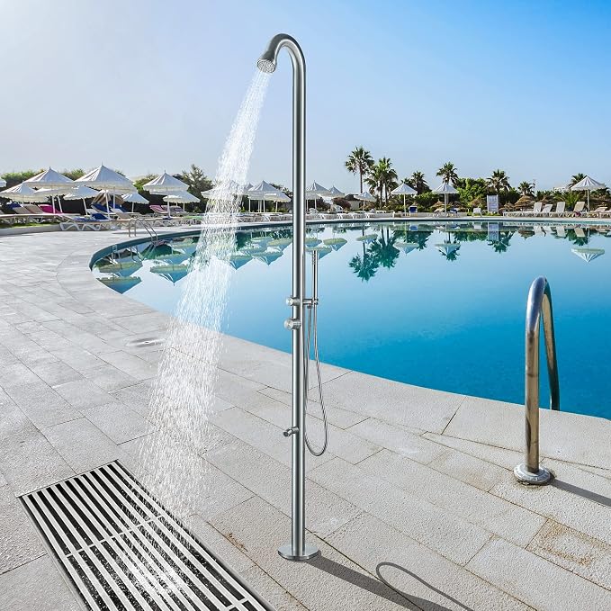 HEATGENE Outdoor Shower System, Showerhead, Wand Hand Shower, Foot Spout Rinse - Image 2