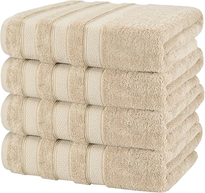 American Soft Linen Salem 100% Cotton Turkish 4 Piece Bath Towels - Image 5