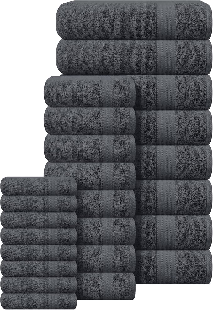 GLAMBURG Ultra Soft 24-Piece Towel Set - Image 3