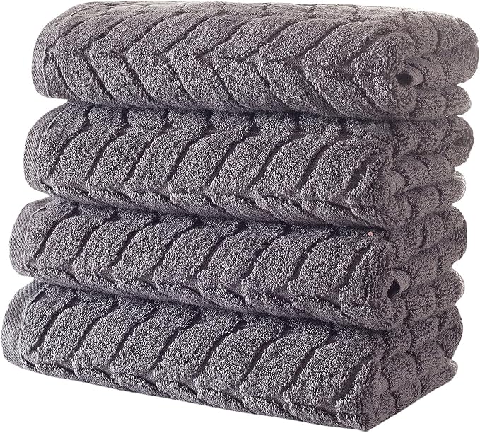 Turkish Cotton Ultra-Soft Plush Absorbent Quick Dry Bathroom Towel Set by BagnoMilanoLuxurySoftness