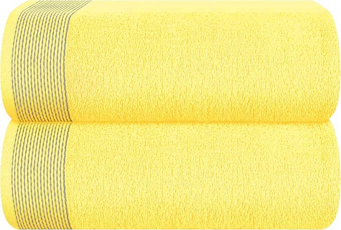 Belizzi Home Cotton 2 Pack Oversized Bath Sheet 35 x 70, Large Bath Sheet by Unknown