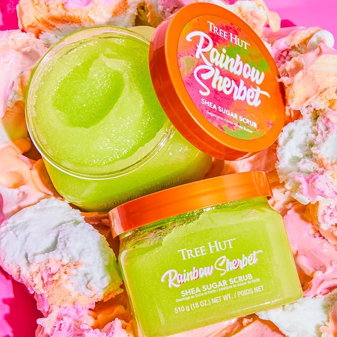 Tree Hut Rainbow Sherbet Shea Sugar Scrub, Exfoliating Body Scrub Removes Dead - Image 5