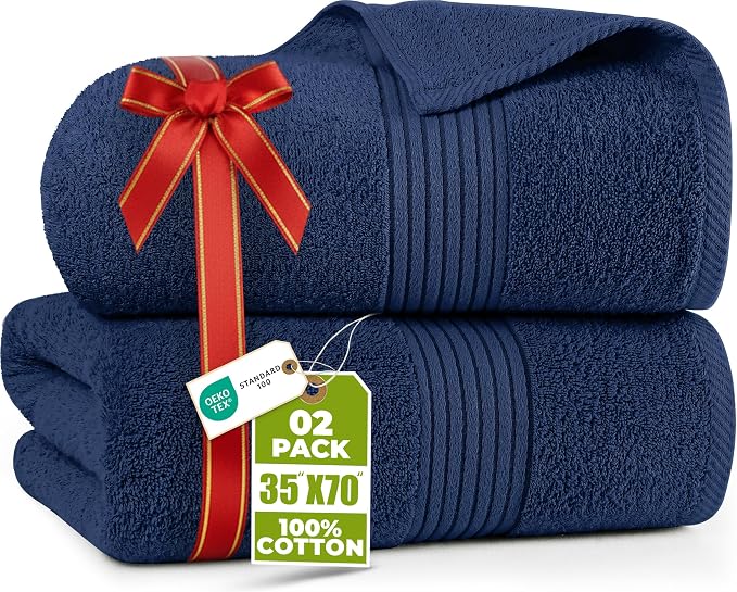 Utopia Towels Extra Large Bath Sheets 2 Pack, 35 by 70 Inches, 100% Cotton by UTOPIATOWELS