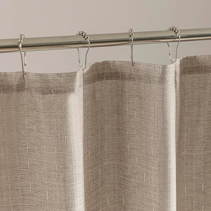 SLEEP ZONE Beige Shower Curtain Waterproof Curtains by SLEEPZONELIFE