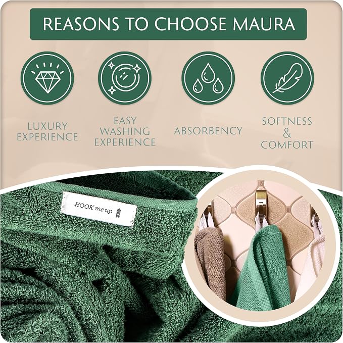 MAURA Basics Hand Towels for Bathroom - Image 4