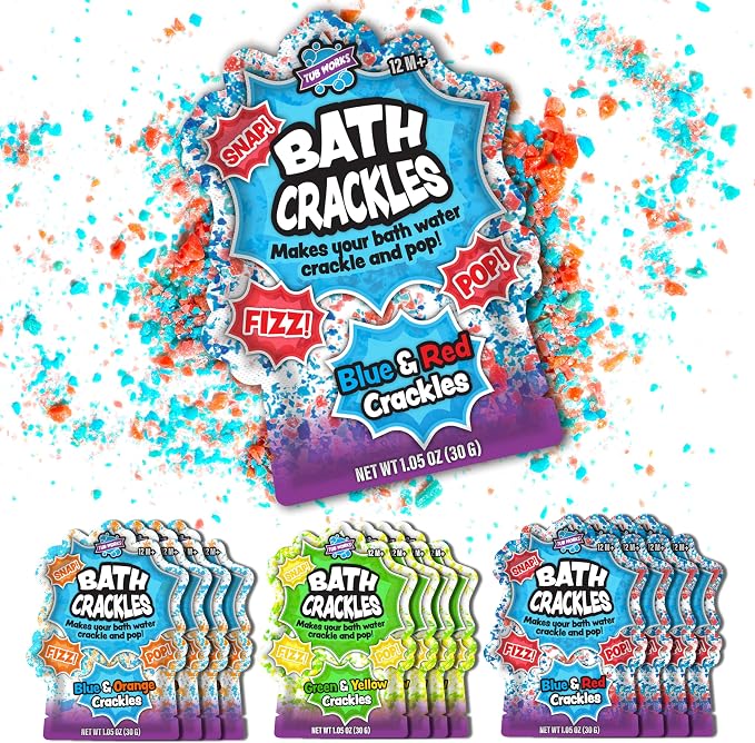 Tub Works® Bath Crackles Bath Toy, Variety 12 Pack | Nontoxic & Fragrance-Free by TubWorks