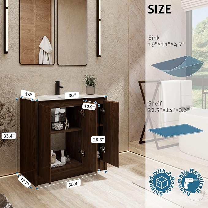 eclife 36" Bathroom Vanities - Image 2