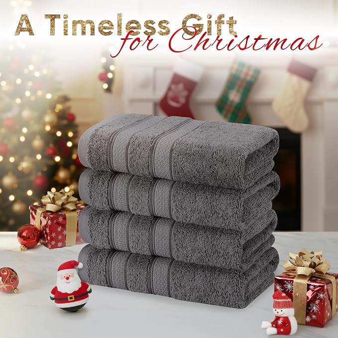 American Soft Linen Salem 100% Cotton Turkish 4 Piece Hand Towels - Image 2
