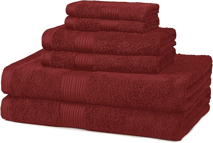 Amazon Basics Soft Bath Towels set, Absorbent Fade Resistant 100% Cotton by AmazonBasics