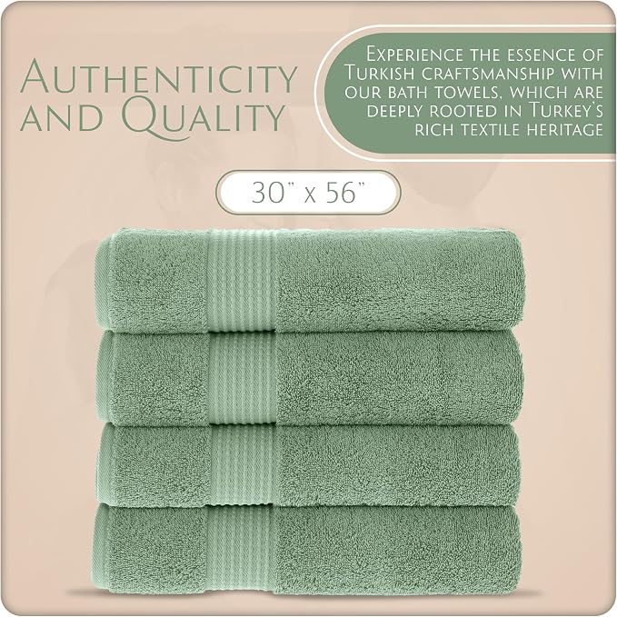 MAURA Basics Performance Bath Towels 100% Turkish Cotton - Image 3