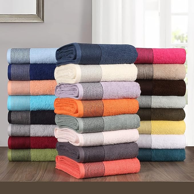 Belizzi Home 100% Cotton Ultra Soft 6 Pack Towel Set, Contains 2 Bath Towels - Image 6