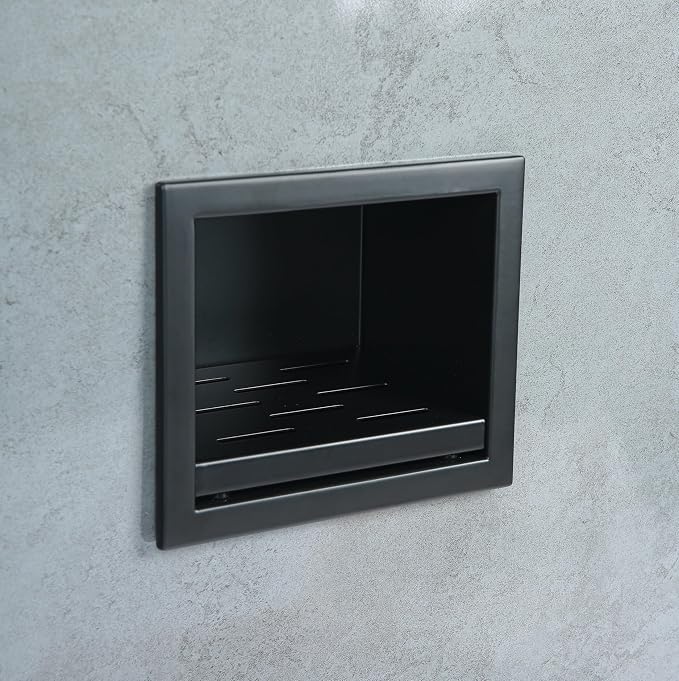 Recessed Wall Soap Holder for Shower Niche, Shower Foot Rest for Shave Legs by IKITRAEE