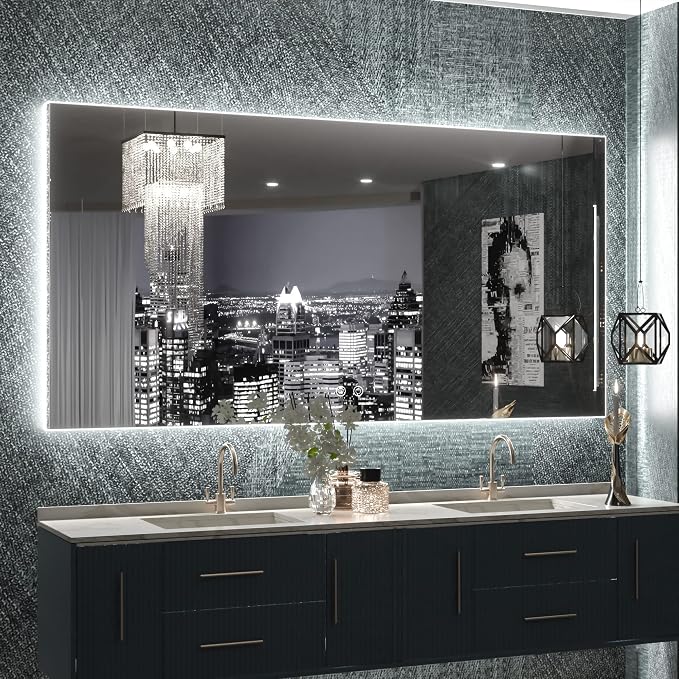 TETOTE 48 x 24 LED Backlit Bathroom Mirror by TETOTE