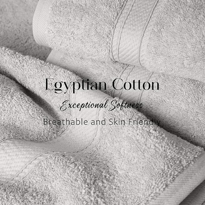 Superior Egyptian Cotton Pile 6 Piece Towel Set, Includes 2 Bath, 2 Hand - Image 5