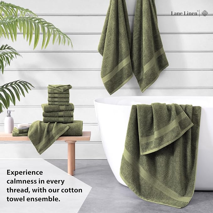 Lane Linen 100% Cotton Luxury Bath Towel Set - Image 3