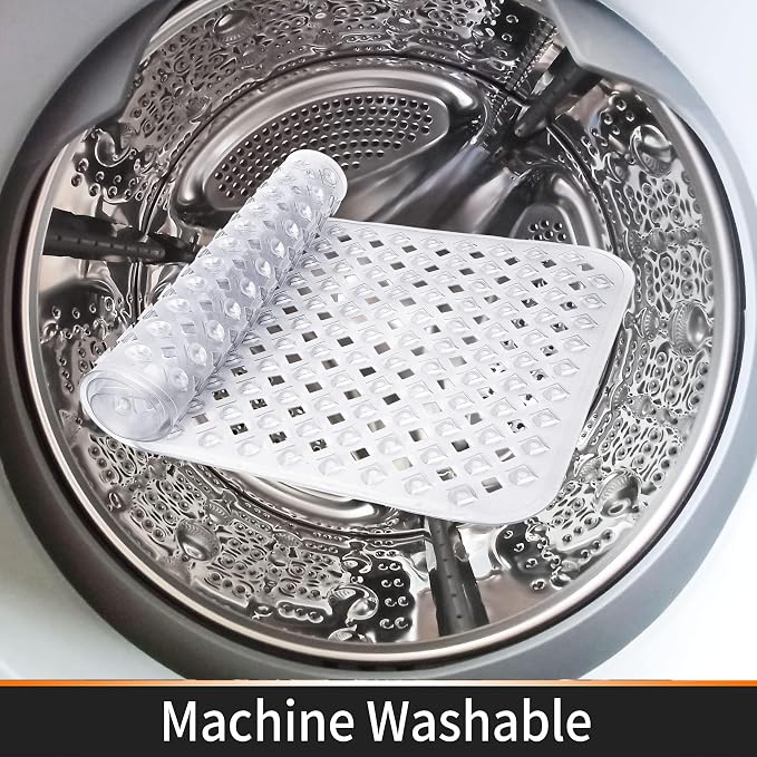 Yimobra Square Shower Mat Non Slip, Super Strong Suction Cups, Machine Washable - Image 6