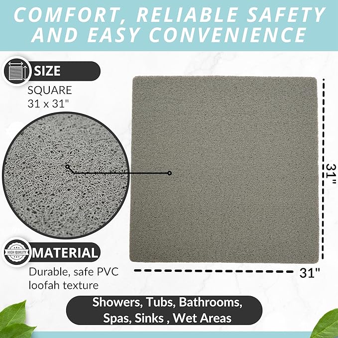ENKOSI Loofah Square Shower Mat - Image 3
