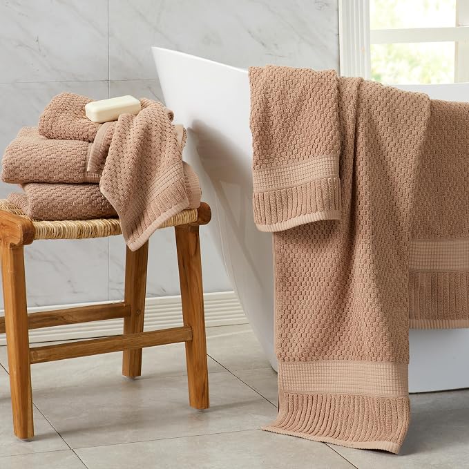 NY Loft 100% Cotton 4 Pack Bath Towel Set| Super Soft & Absorbent Quick-Dry - Image 8