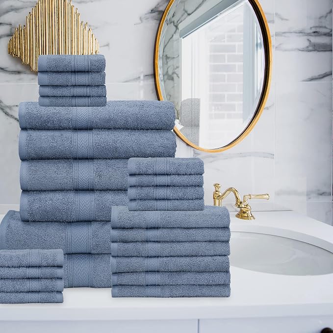 HILLFAIR 24 Piece Bath Towels Set - Image 6