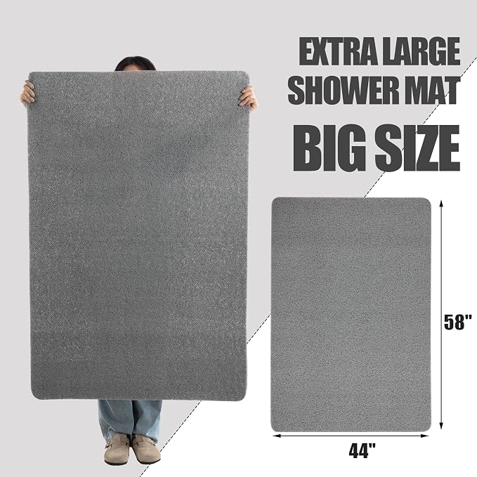HOMBYS 58 x 44 Extra Large Shower Mat - Image 2