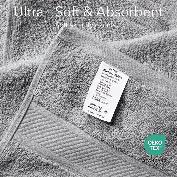 Cloudura Luxury Bath Towels-100% Cotton | Quick Dry | Lightweight | Thick - Image 2